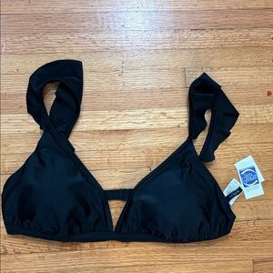 J. Crew Black Women's Bikini Top new without tags! XXL just the top